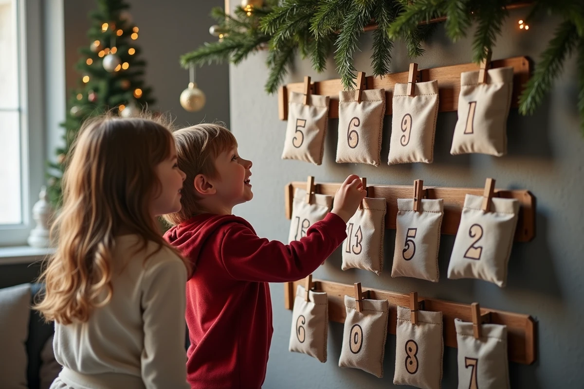 Enfants découvrant des sachets de l