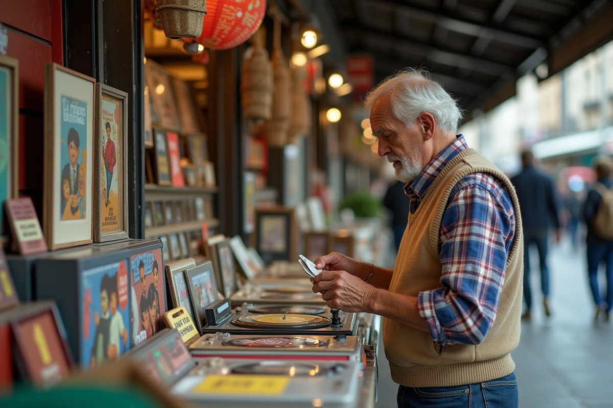 Homme âgé comptant de l