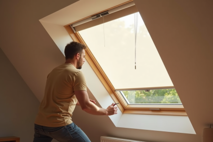 Installation facile d un volet Velux GGL SK06 dans un grenier lumineux